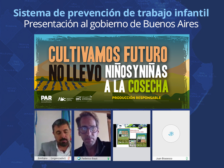 El Comité Argentino de Arándanos presentó al gobierno de Buenos Aires su sistema de prevención de trabajo infantil